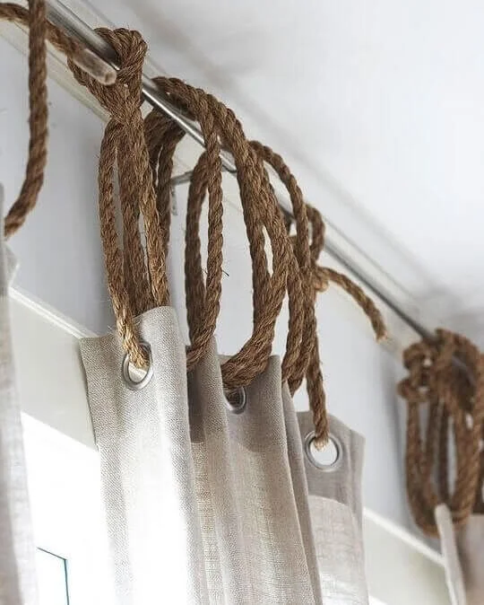 To Hang Your Curtains, Use Rope Home Design