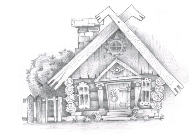 How to draw wonderful house pencil sketch for beginners guide step by step: