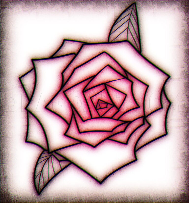 How to draw wonderful heart and flower geometric drawing for beginners guide step by step:
